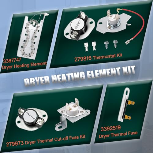 Dryer Heating Element Kit Compatible with Whirlpool & | Home Repair - Image 6