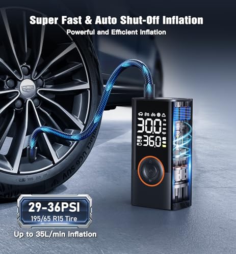 Tire Inflator Portable Air Compressor Portable Cordless - Image 4