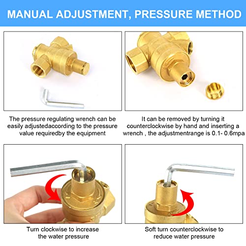 Water Pressure Regulator 3/4 inch with Gauge, Made of 100% High - Image 6