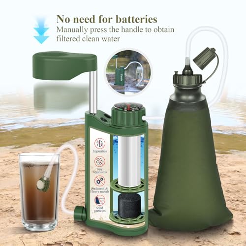 Timain Outdoor Portable Water Filter Pump,Water Filtration - Image 7