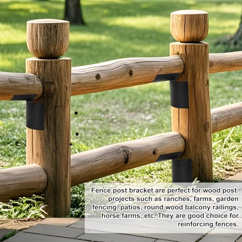 10 Pcs Round Fence Post Bracket Steel Rail Fence Repair | Home Repair - Image 5
