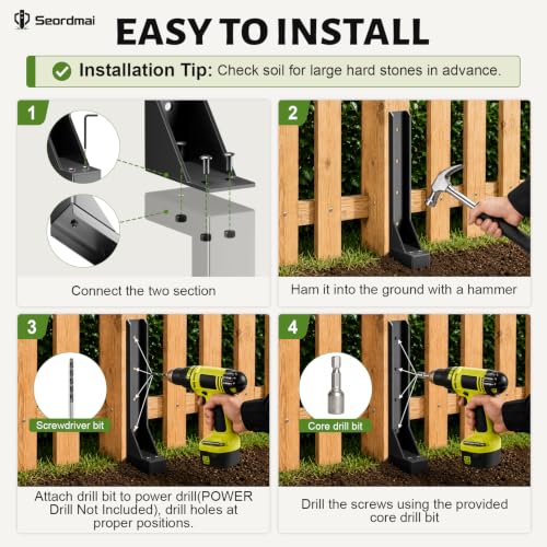 4 Pcs Fence Post Repair Kit, Thickened Heavy Duty Fence | Home Repair - Image 7