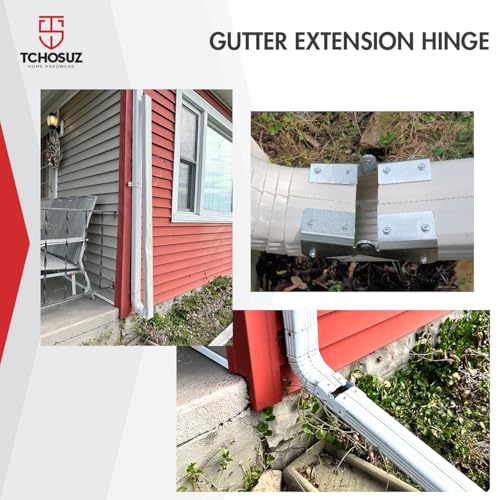 2 Pcs Gutter Extension Hinge, Downspout Extension Flip-Up Hinge - Image 4