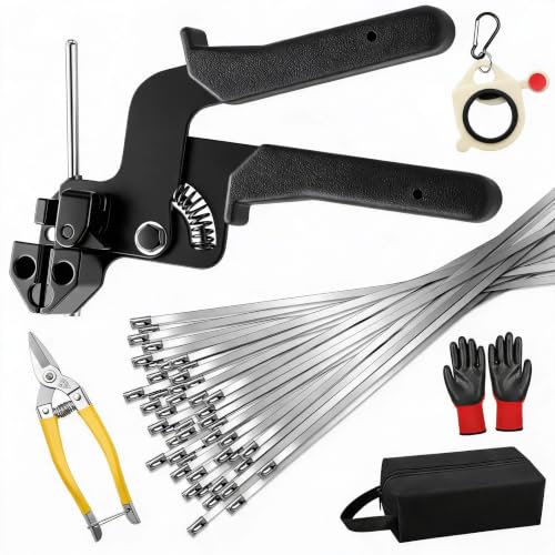 Metal Zip Tie Gun Kit, 150 PCS 304 Stainless Steel Zip Ties - Image 2