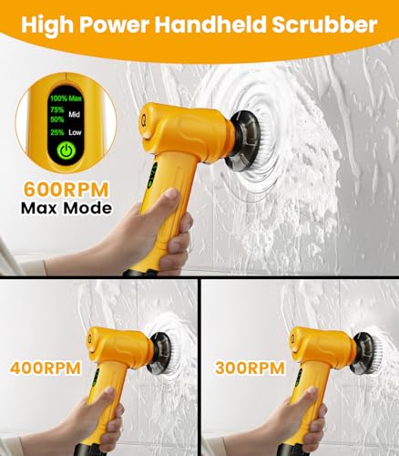 Electric Spin Scrubber Q4, 5000mAh Large Battery - Image 5