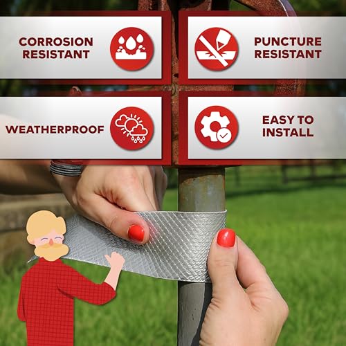 XFasten Super Waterproof Aluminum Butyl Tape, 2-Inch x 33-Foot - Image 4