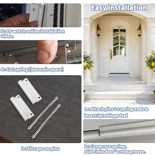 2 Pack Upper Screen Door Hinge Leaf Kit for Andersen Croft EMCO - Image 6