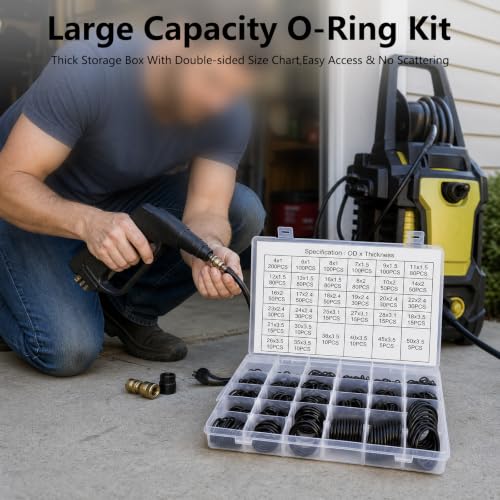1540 Pcs Rubber O Ring Assortment Kit with 32 Sizes, Leak Repair - Image 7