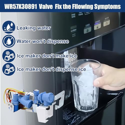WR57X30890, WR57X30891 Refrigerator Water Inlet Valve Compatible - Image 4