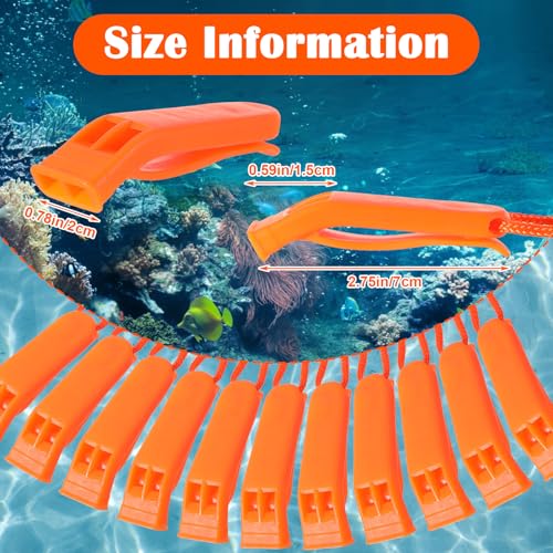 100 Pack Emergency Whistles with Lanyard Safety Whistles - Image 3