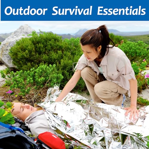 20 Pcs Emergency Mylar Thermal Blanket,High Reflectivity - Image 5