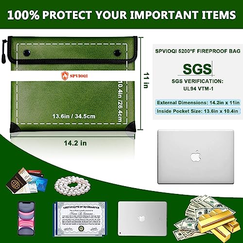 Upgraded Fireproof Document Bag 5200°F -Heat Insulated, Water - Image 3