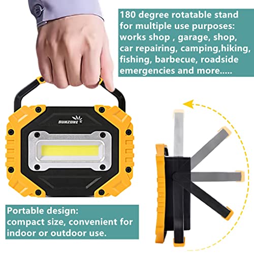 Sunzone Portable LED Work Light,AA Battery Powered Flood Lights - Image 5