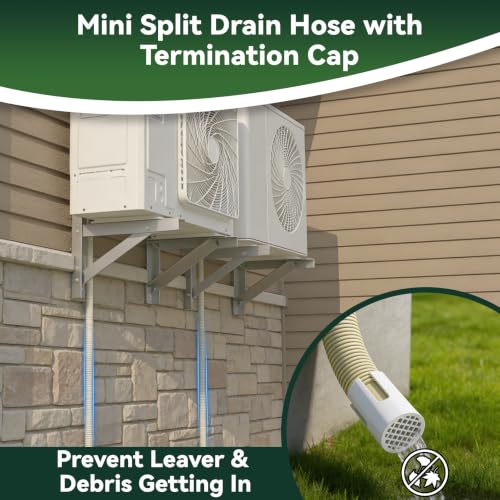 Flehomo 33Ft Universal Mini Split AC Drain Hose with End Cap, 5/8 - Image 4