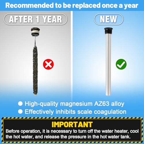 5Pcs RV Water Heater Anode Rod & Flush Wand & Element | Hand Tools - Image 4