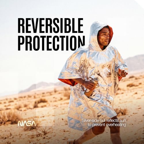 NASA Emergency Poncho – Anti-Tear Mylar™ Blanket (4-Pack, Solar - Image 6