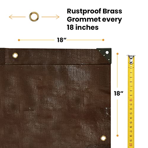 WHITEDUCK Super Heavy Duty Poly Tarp Cover 16 Mil with Grommets - Image 4