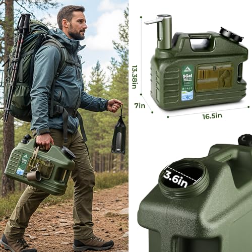 5 Gallon Water Jug with Pump, Camping Water Container - Image 3