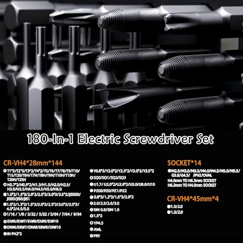 Electric Screwdriver Set, 181 in 1 Cordless Screwdriver - Image 3