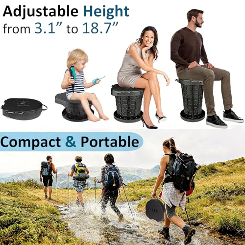XXL 18.7" Portable Camping Toilet with Carring Handle - Image 4