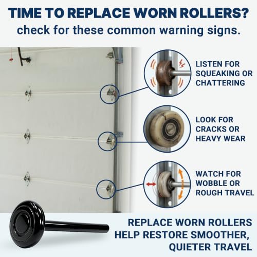 12 Pack 2" Nylon Garage Door Rollers with 6200RS Bearings, 4" - Image 5