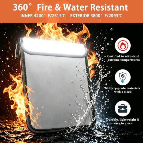 Fireproof Waterproof Document Bag Upgraded Two Pockets - 4200℉ - Image 6