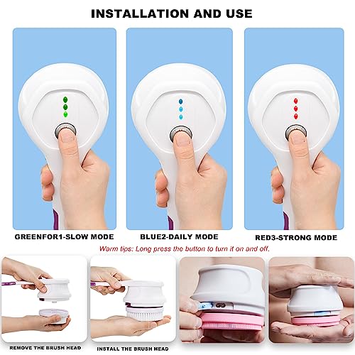 Electric Body Brush,5 Attachments Brush Heads Electric SPA - Image 7