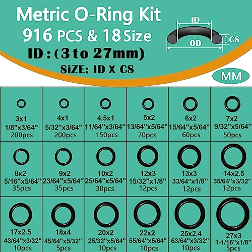 XBVV 37 Size 1075 Pcs Faucet Washers & O-Rings Kit & | Plumbing Fix - Image 5
