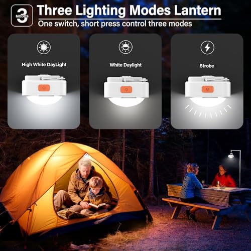 4Pack LED Rechargeable Camping Lights Tent Lantern Mini Emergency - Image 6