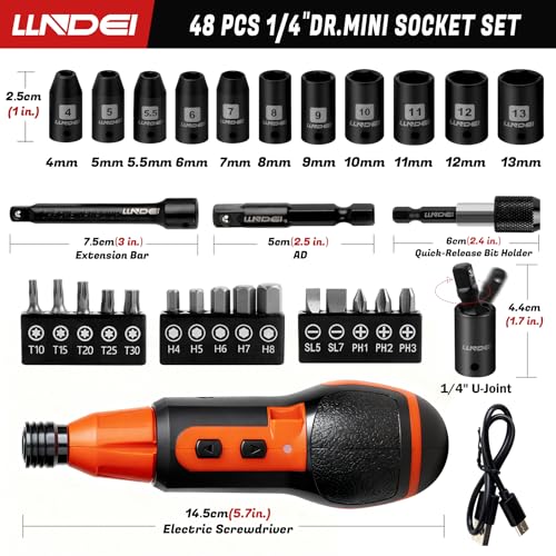 4V Cordless Electric Screwdriver Set 31Pcs with Bits & | Hand Tools - Image 4