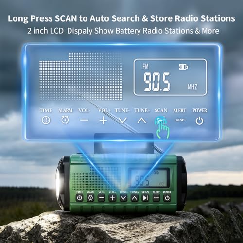 10000mAh/37000mWh Emergency Radio-Weather Radio Portable - Image 3