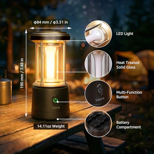 Lepro 1100LM Battery Powered LED Camping Lantern | Travel Essentials - Image 5