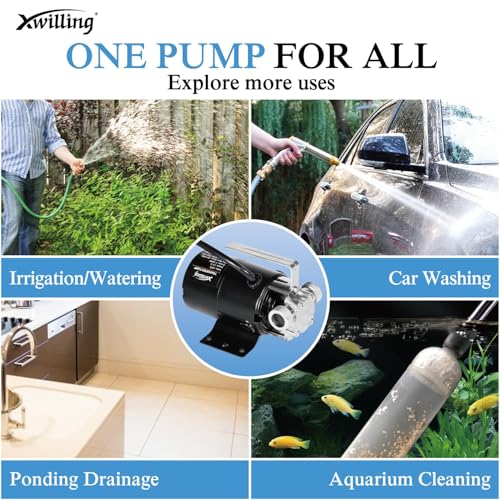 120V Electric Water Transfer Pump 330 GPH With ON/OFF Switch - Image 8