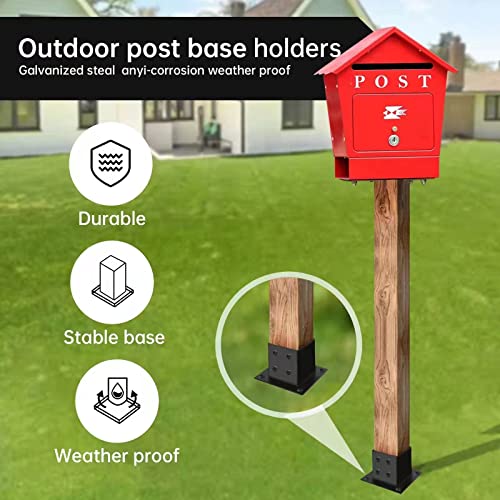 4×4 Post Base 4 Pcs,Deck Post Brackets - Image 6