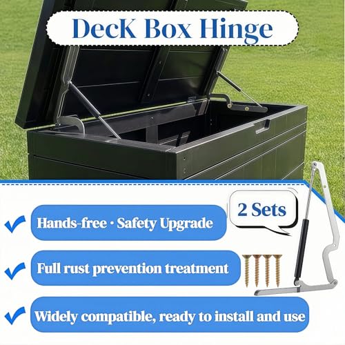2 Sets Deck Box Hydraulic Hinge Compatible with Most Keter - Image 5
