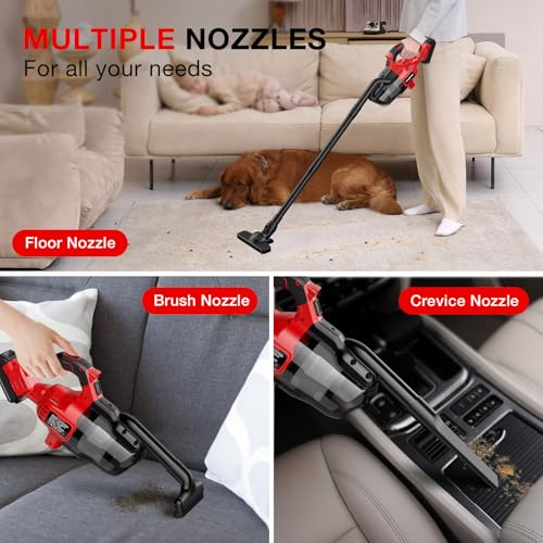 Cordless Vacuum Compatible with Milwaukee 18V Battery, Handheld - Image 6