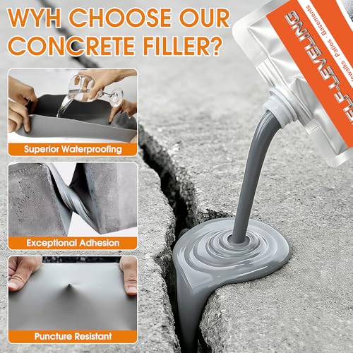 Concrete Crack Filler 4 Pack, Self Leveling Cement Crack Sealant - Image 5