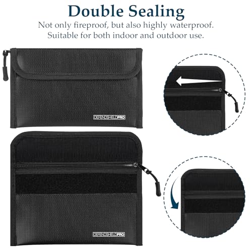 3 Pack Fireproof Waterproof Document Bag with Aluminum - Image 8