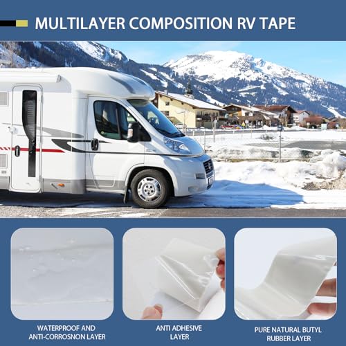 RV Roof Tape 6 Inch X 50 Feet 1Pack, UV & Weatherproof | Home Repair - Image 4
