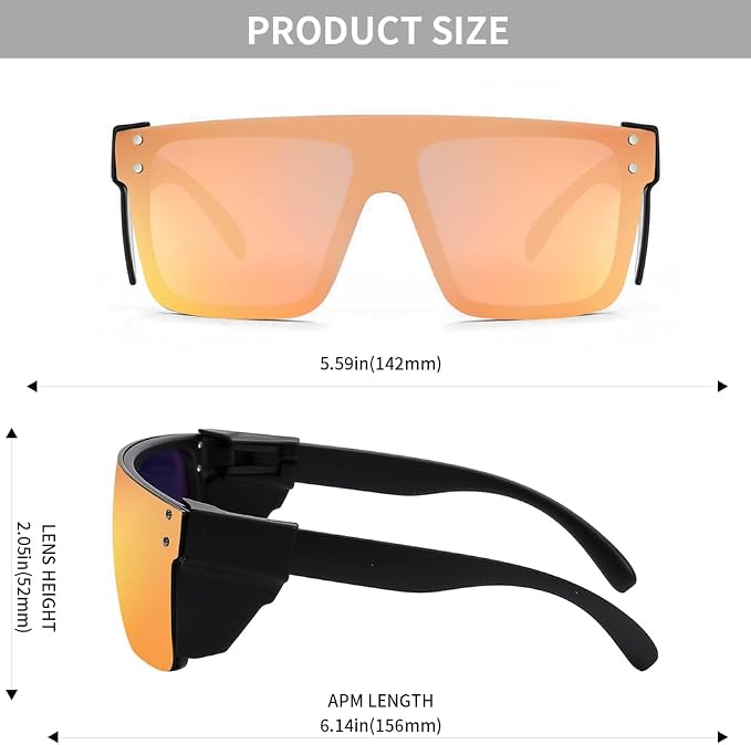 Polarized Wraparound Safety Sunglasses, UV400