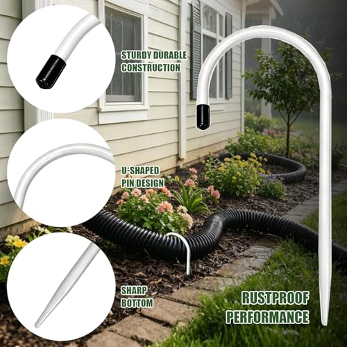 2 Pack Rain Gutter Downspout Extension Fixing Pin for 4" Round - Image 4