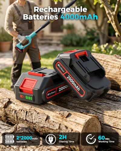 Pole Saws for Tree Trimming, 6" Brushless Mini Chainsaw - Image 6