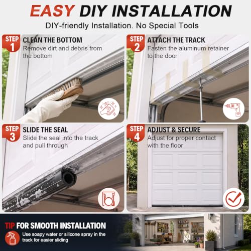 Garage Door Seals Bottom Rubber - Jobon 16.5 Ft Heavy-Duty - Image 7