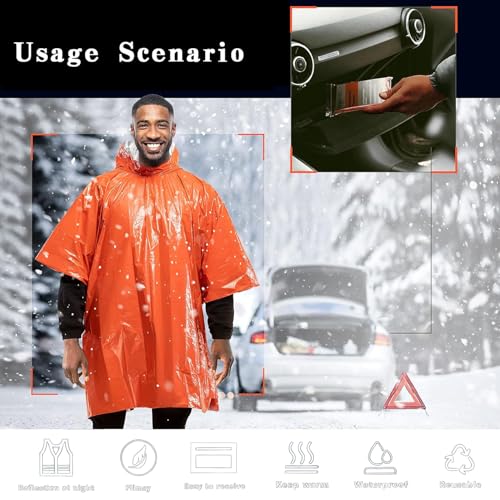 5Pack Emergency Sleeping Bag Portable Thermal Mylar - Image 5