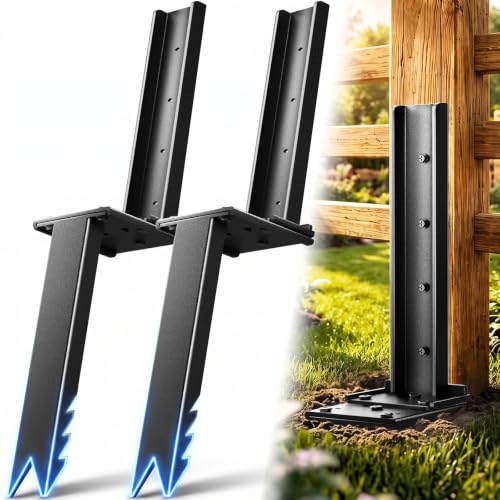 VANCASTLE Fence Post Repair Kit Adjustable, 2-Pack，Easy | Home Repair - Image 2