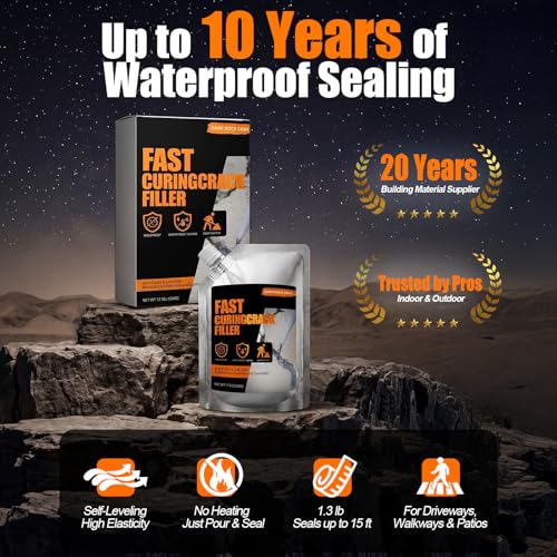 Concrete Crack Filler 6 PACK, Self-Leveling Cement Crack Repair - Image 3