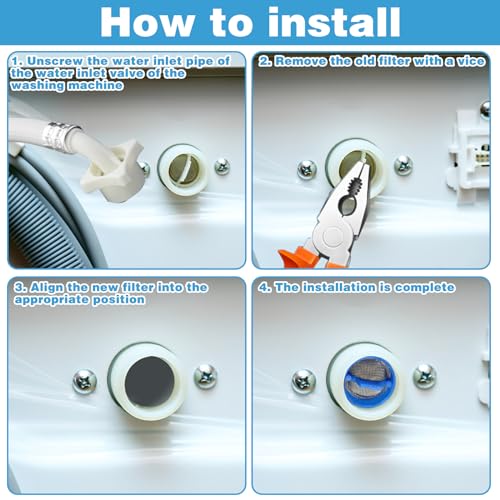 20Pcs Washing Machine Water Filter, Washing Machine Water - Image 5