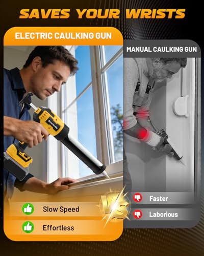 Cordless Caulking Gun Compatible With DeWalt 20V Max | Home Repair - Image 6