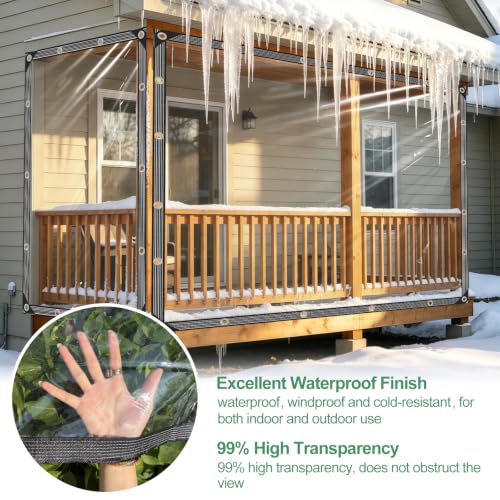 Clear Tarp 5x9ft Heavy Duty Waterproof Clear Tarps 14Mil - Image 4