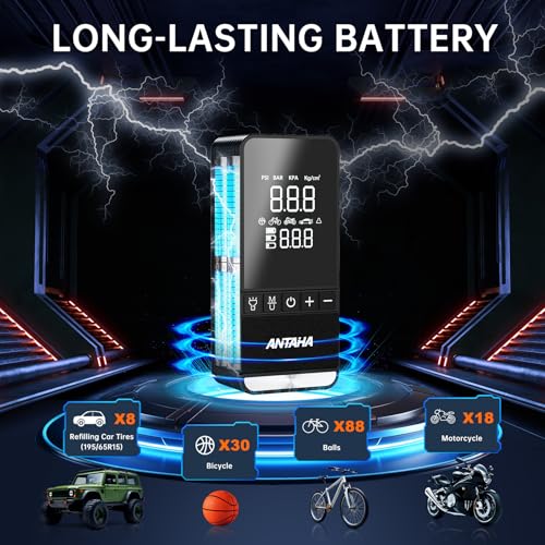 Tire Inflator Portable Air Compressor, 150 PSI Cordless - Image 3